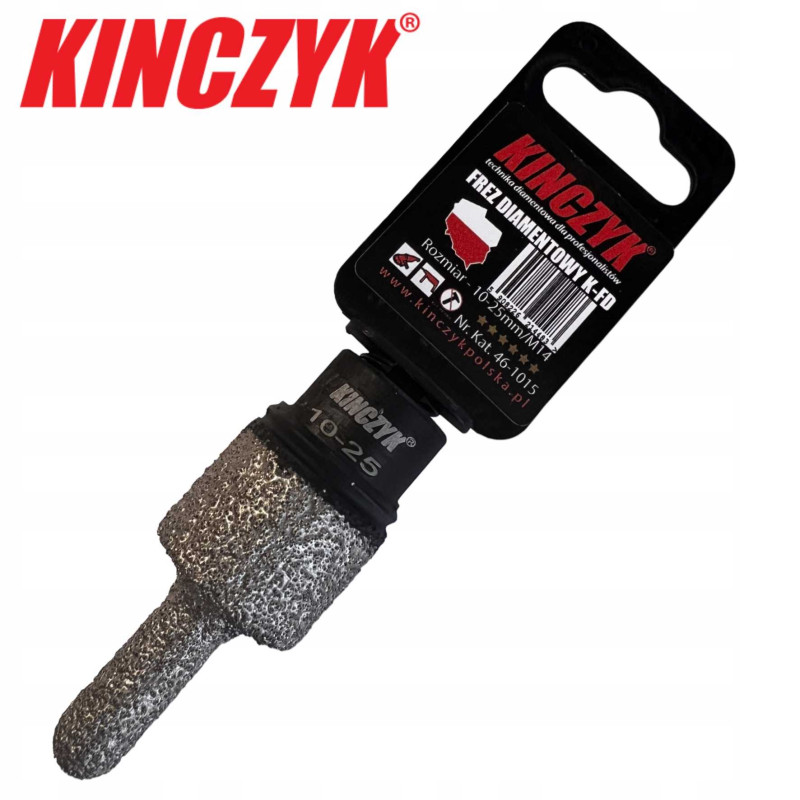 Frez diamentowy KFD-GRES PALCOWY 10x25MM KINCZYK